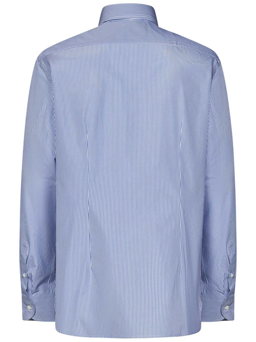 Franzese Collection Handmade Striped Blue Shirt