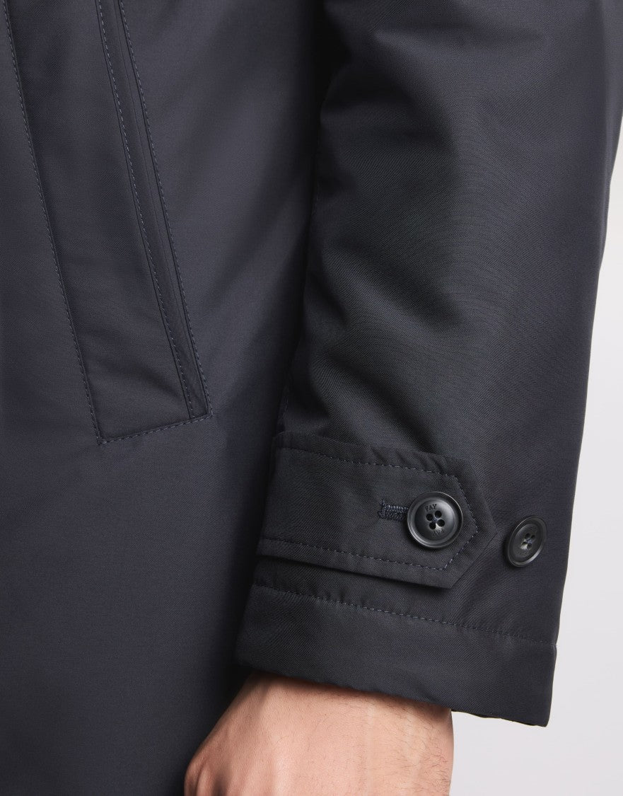 Fay Double-Front Waterproof Raincoat With Classic Collar