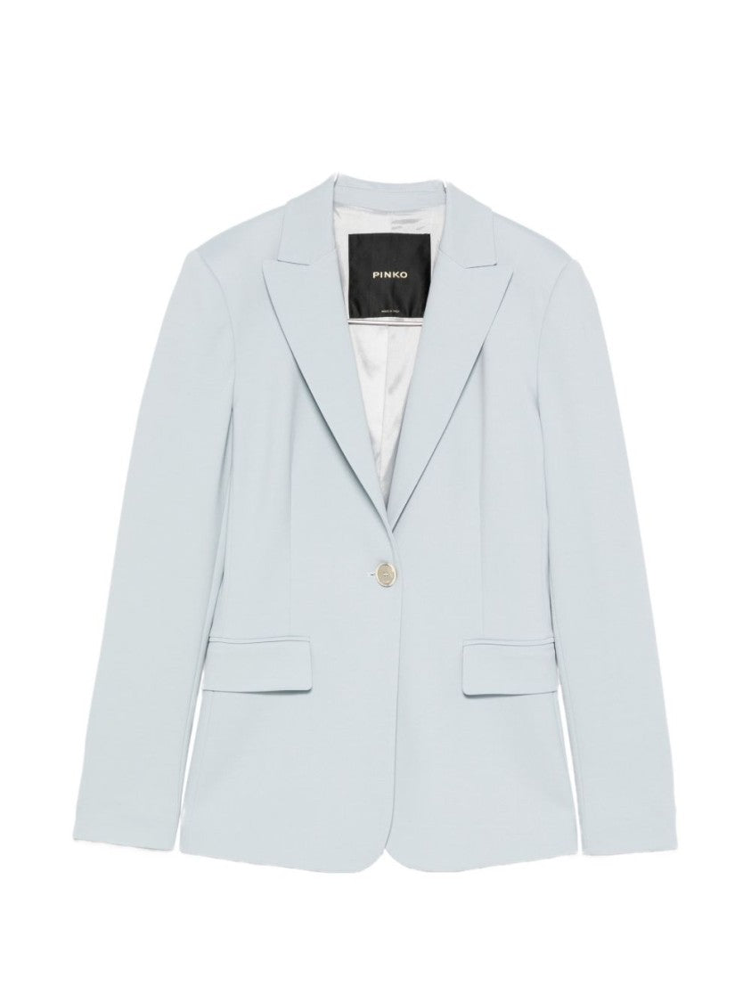 Pinko Light Blue Single-Breasted Blazer
