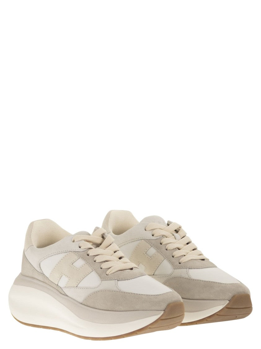 Hogan Sculptural Suede And Leather Maxi I Active Sneakers