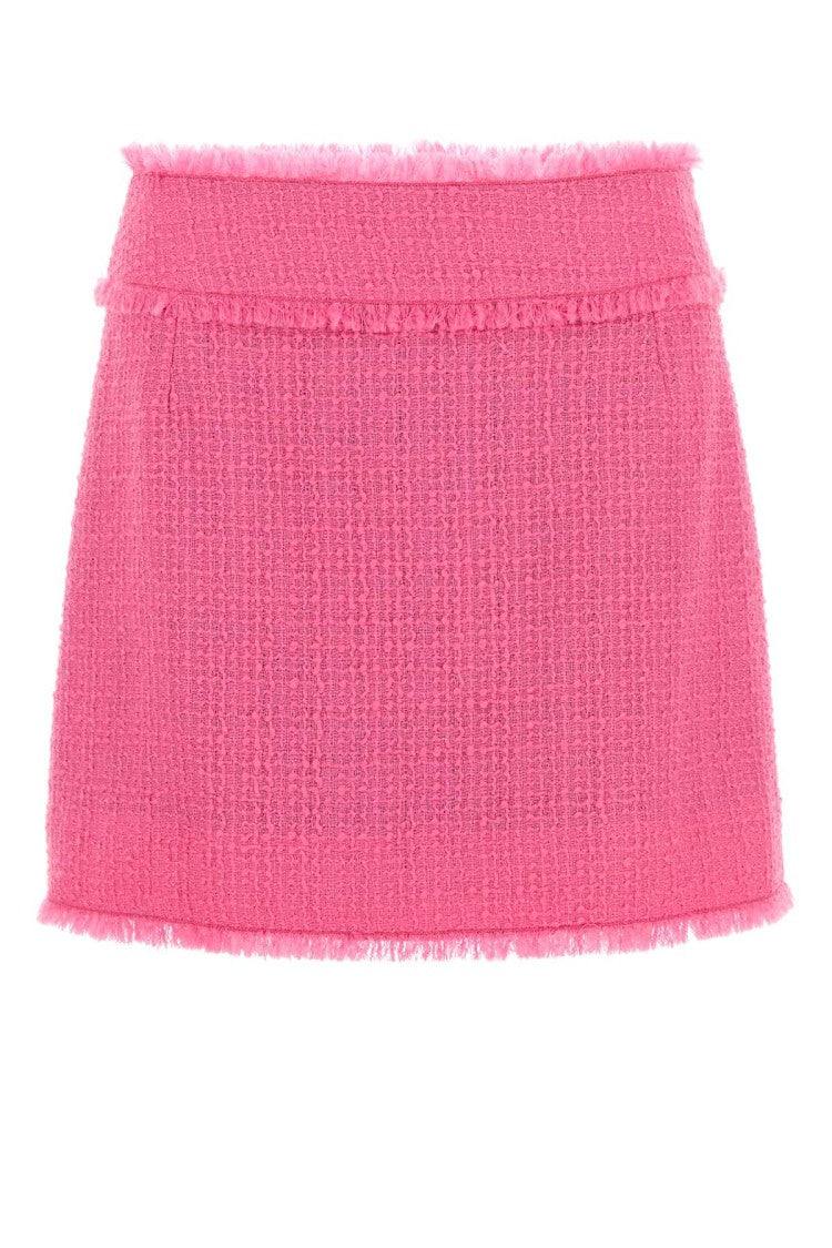Dolce & Gabbana Fuchsia Tweed Mini Skirt