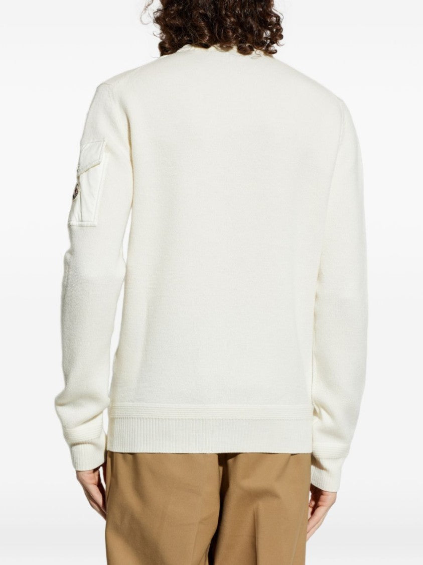Moncler Crew Neck Patch Pocket Sweater