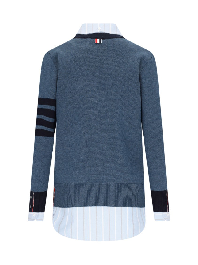 Thom Browne Shirt Cardigan – Light Blue