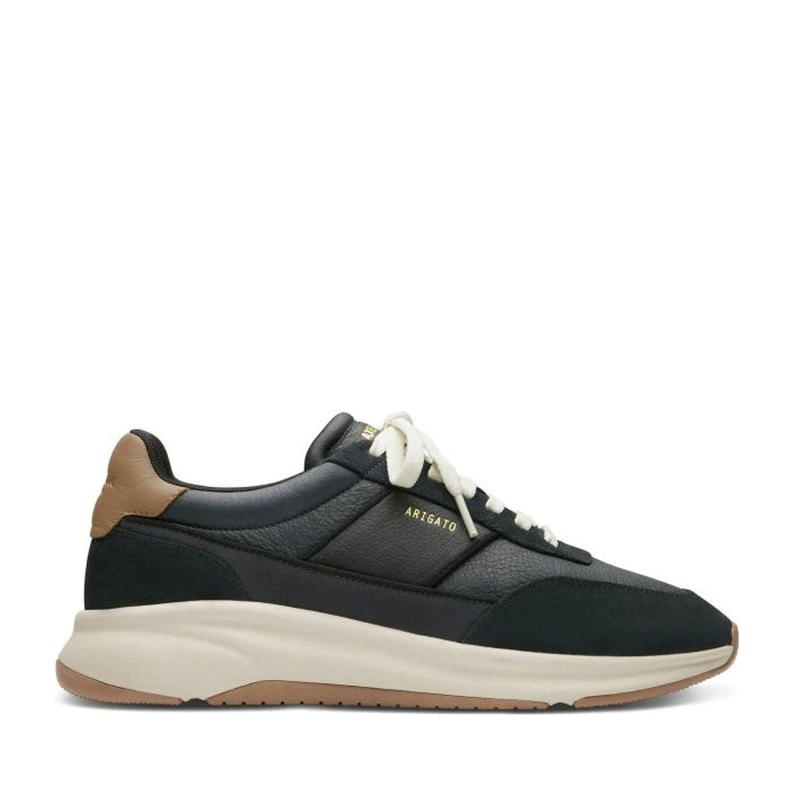 Axel Arigato Black Genesis Neo Runner Leather Suede Accents Sneakers