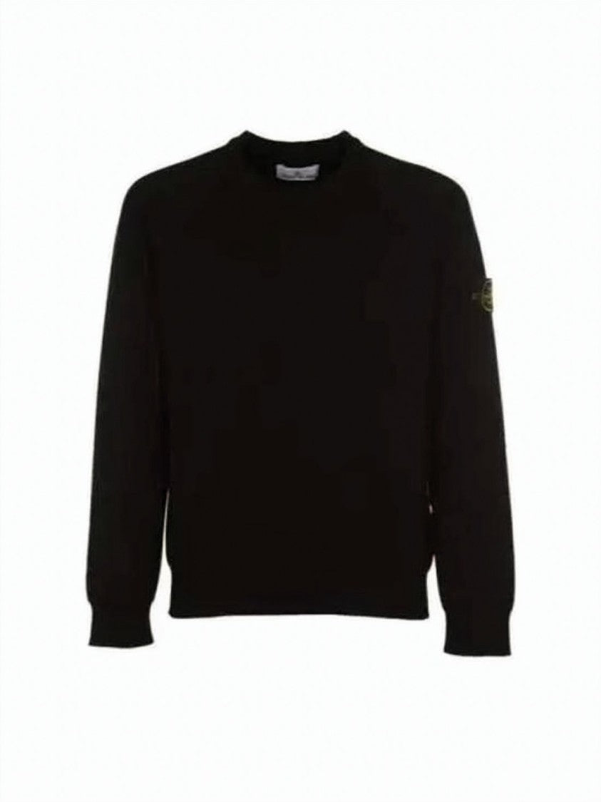 Stone Island Classic Black Crew Neck Sweater