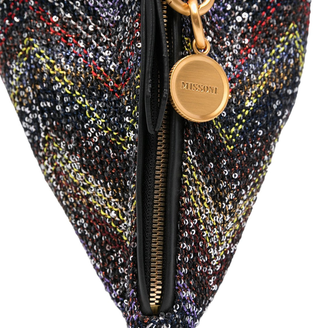 Missoni Metallic Handbag With Chevron Pattern