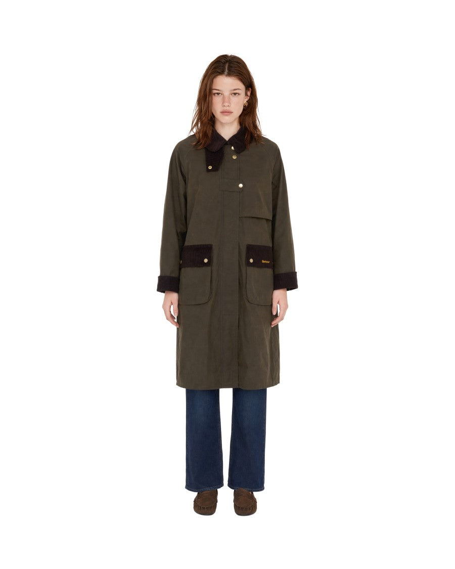 Barbour Oversized Long Waxed Cotton Coat