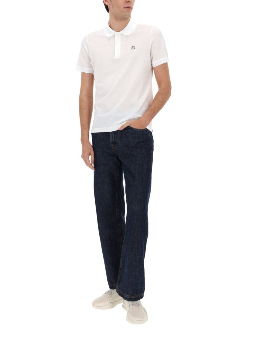 Fendi Contrast Stitching Straight-Leg Denim Jeans