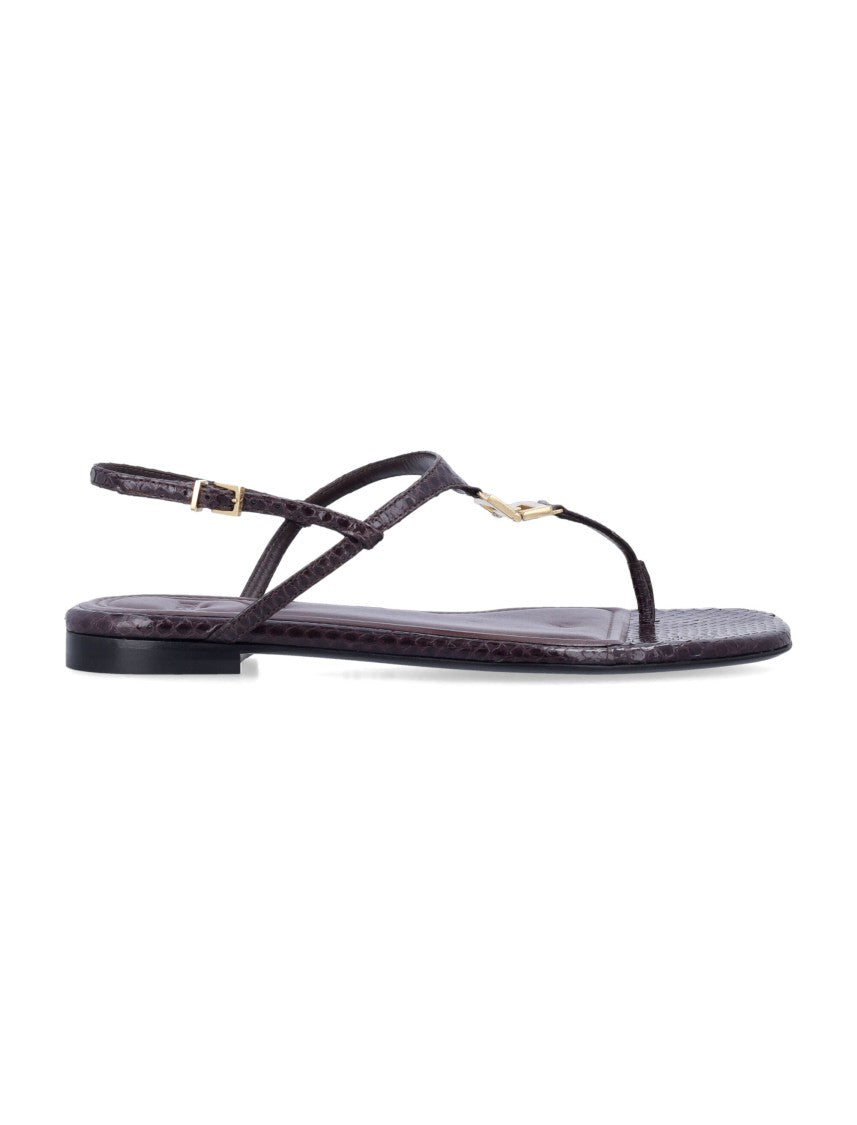 Fendi Sophisticated Minimalist Sandals With Gold Accents