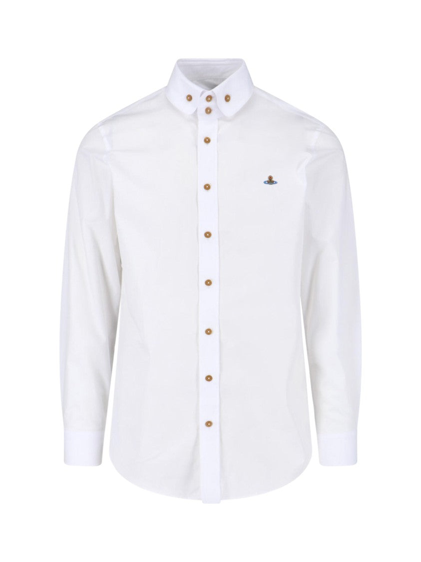 Vivienne Westwood White Two Button Krall Cotton Shirt