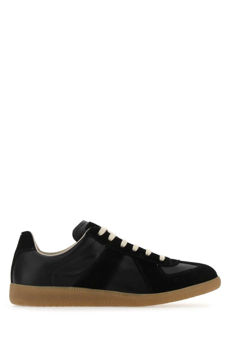 Maison Margiela Black Leather Replica Sneakers