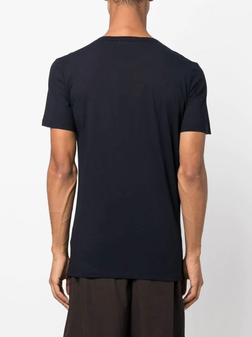 Jil Sander Blue Crew Neck Cotton T-Shirt