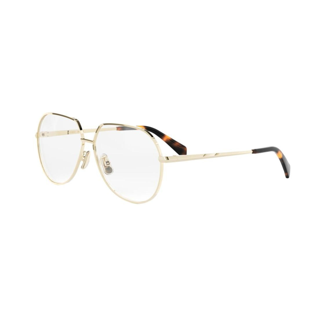 Celine Cl50164u Geometric Gold-Tone Metal Eyeglasses