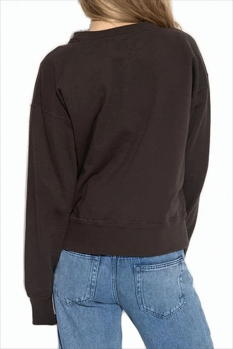 Isabel Marant Cropped Long-Sleeve Top With Embroidered Detail