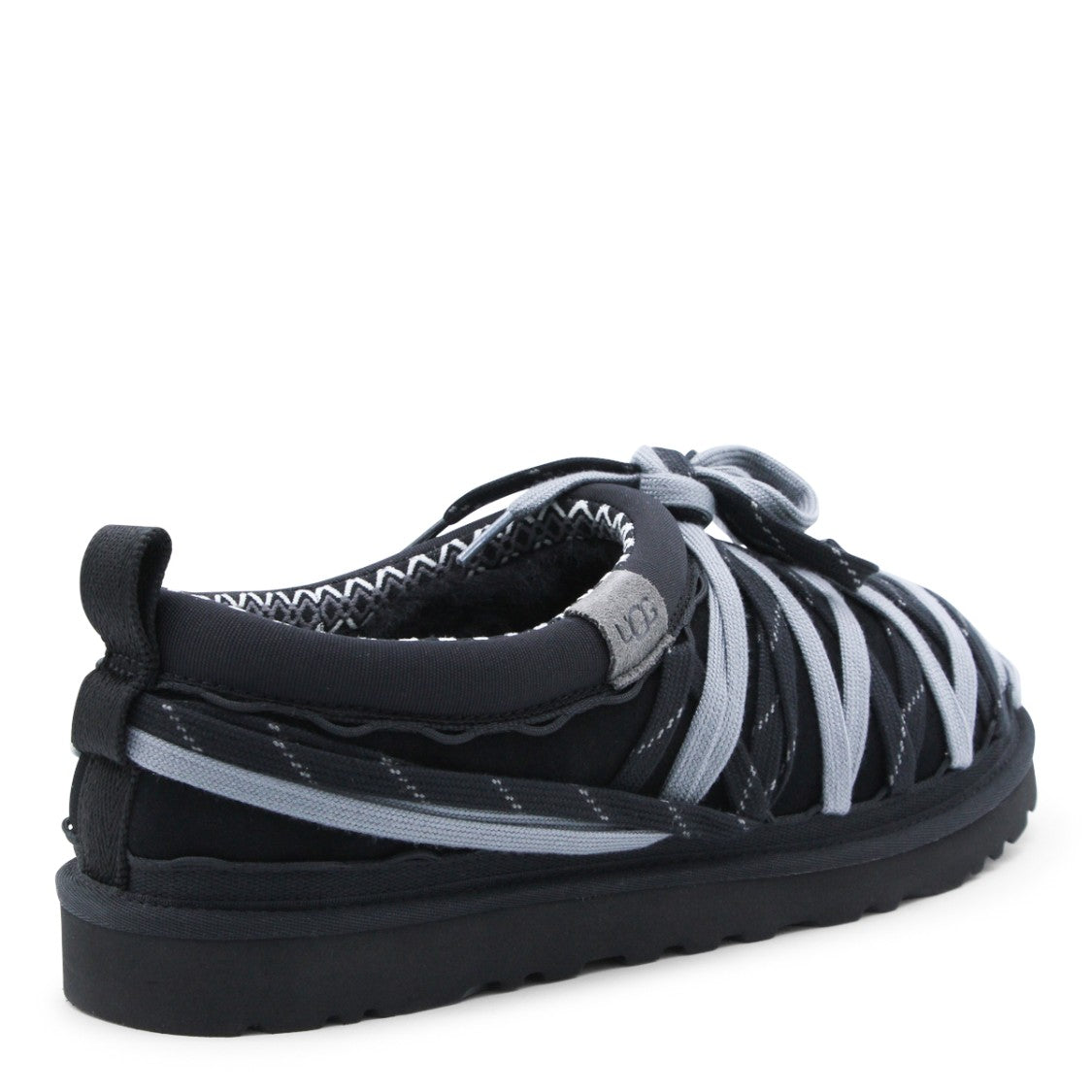 Ugg Crisscross Strap Black Flat Shoes