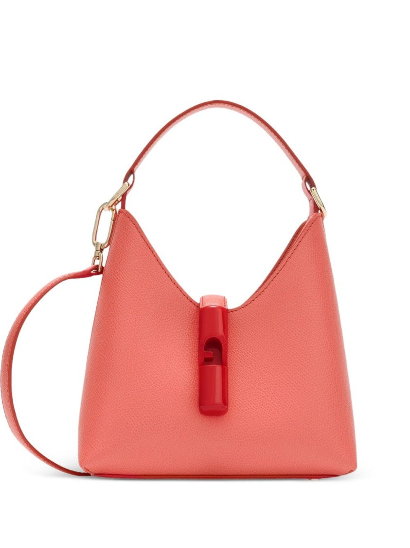 Furla Pink Glossy Clasp Shoulder Bag