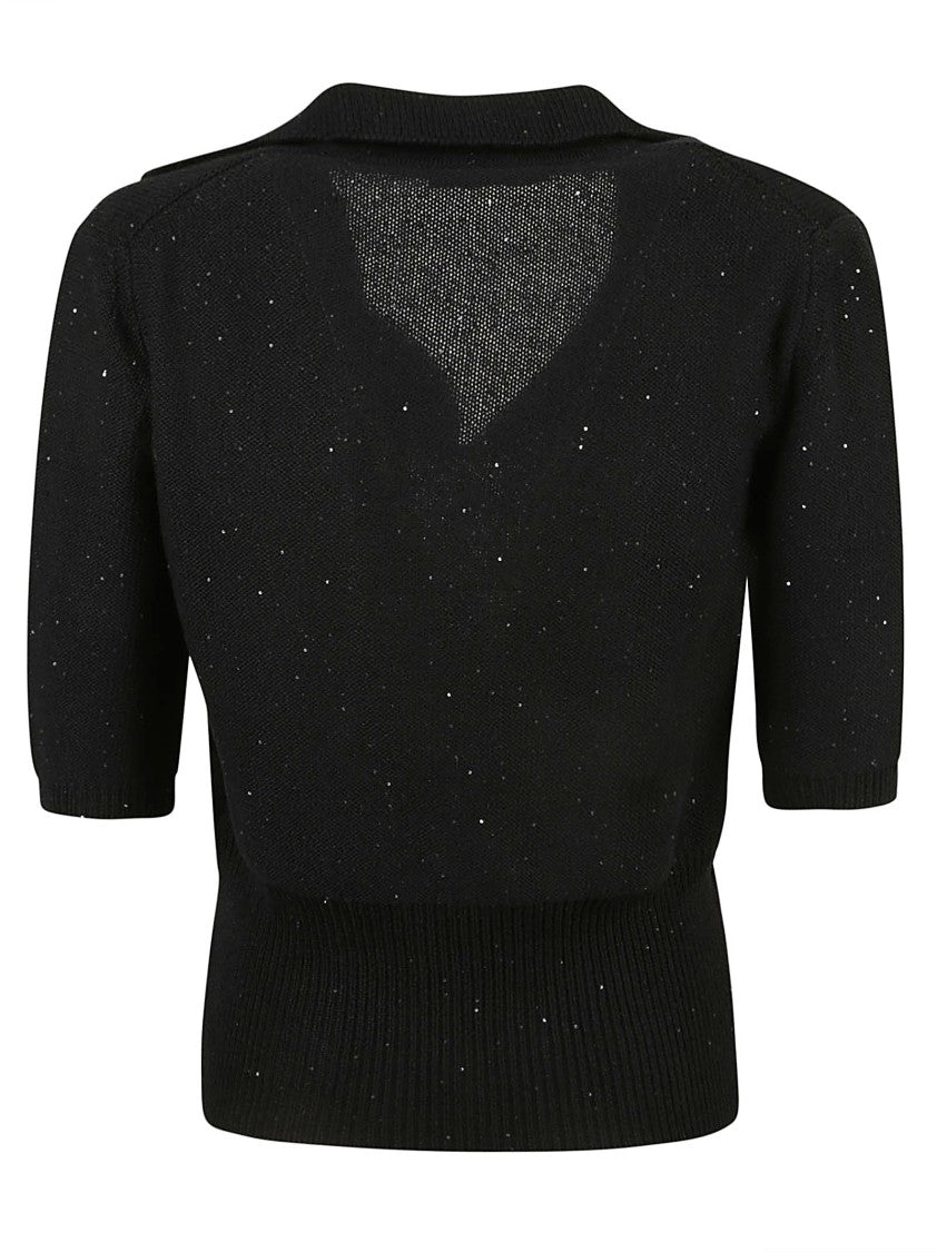 Fabiana Filippi Classic Black Polo Top