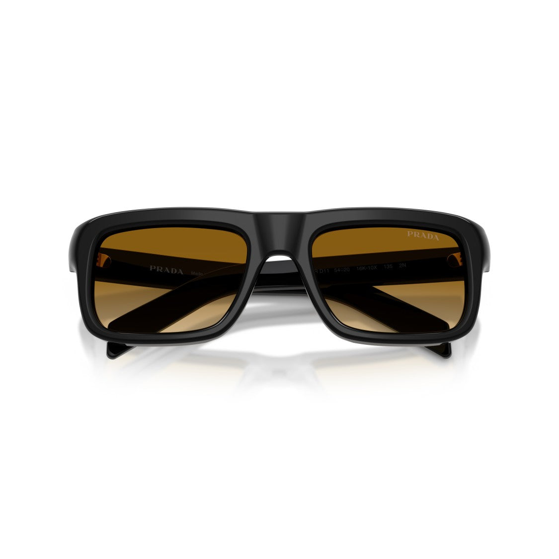 Prada 0Pr D11s Glossy Black Acetate Sunglasses