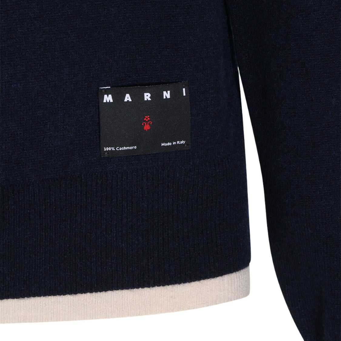 Marni Crew Neck Sweater With Contrasting Ribbed Collar