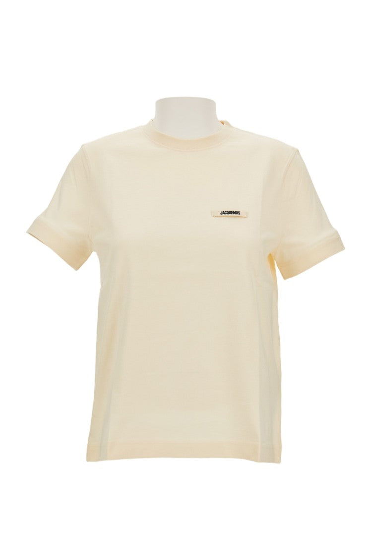 Jacquemus Short-Sleeved Cotton Jersey T-Shirt With Grosgrain Ribbon Detail