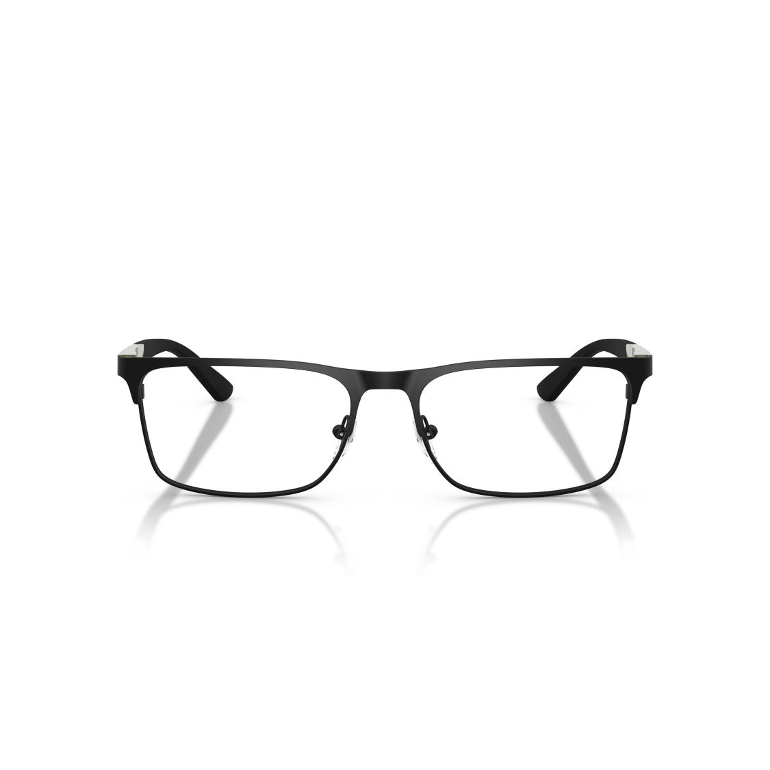 Emporio Armani 0Ea1183 Rectangular Matte Black Eyeglasses With Olive Green Accents