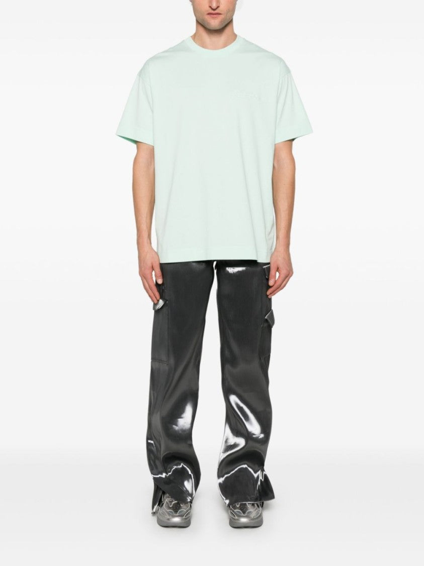 Givenchy Turquoise Blue Green Embossed Logo T-Shirt