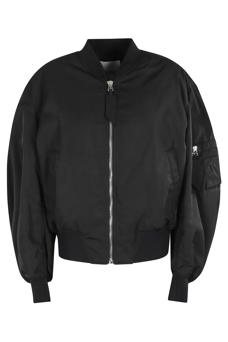The Attico Bomber Jacket With Central Zipper Closure