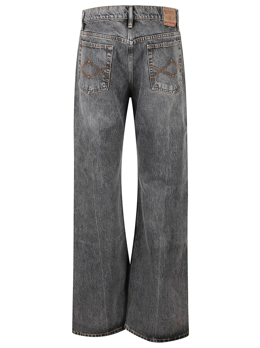 Washington Wide-Leg Jeans With High Waist And Vintage Wash