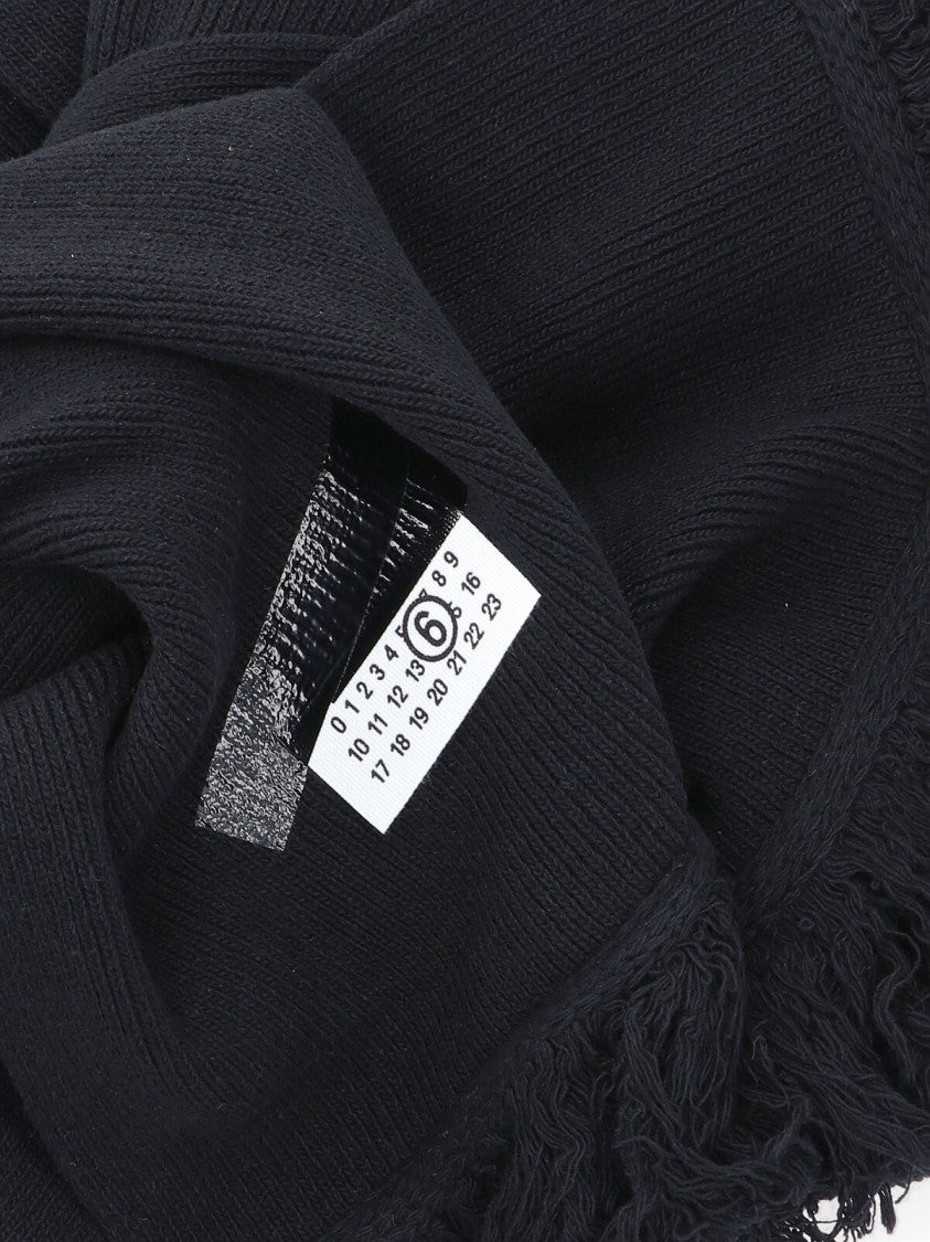 Mm6 By Maison Margiela "Numeric" Scarf – Black
