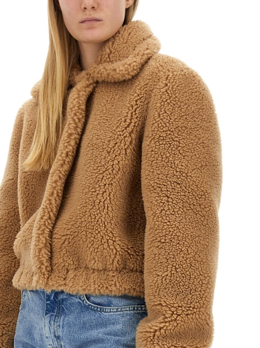 Moschino Cropped Furry Effect Jacket