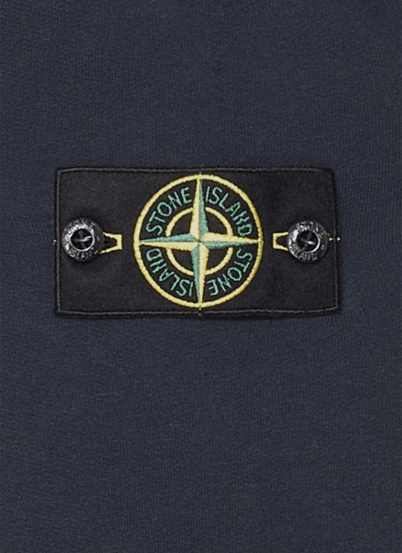 Stone Island Distinctive Blue Cotton Sweatshirt