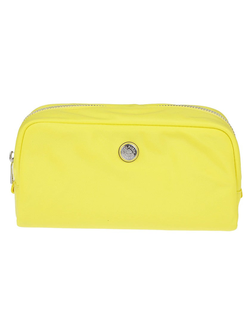 Tory Burch Medium Rectangular Beauty Case In Bright Yellow Recycled Nylon