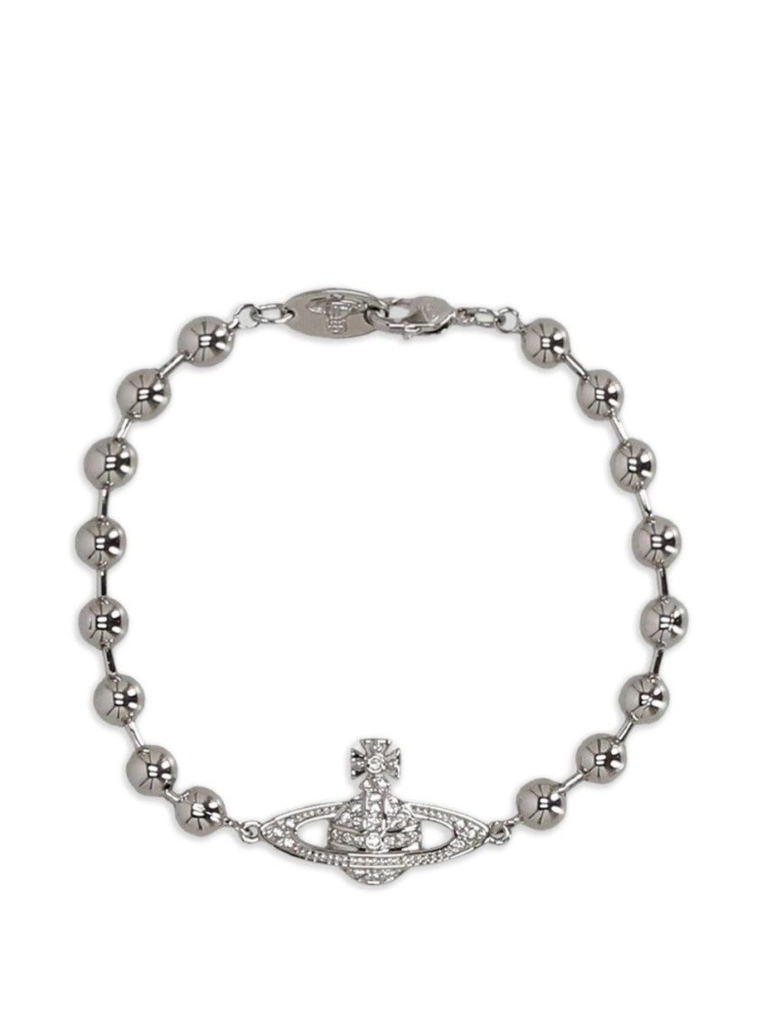 Vivienne Westwood Polished Bead Bracelet With Iconic Orb Charm