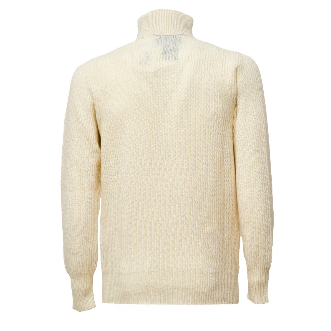 Amaranto Ribbed Knit Sweater With Half Zip And Embroidered Detail