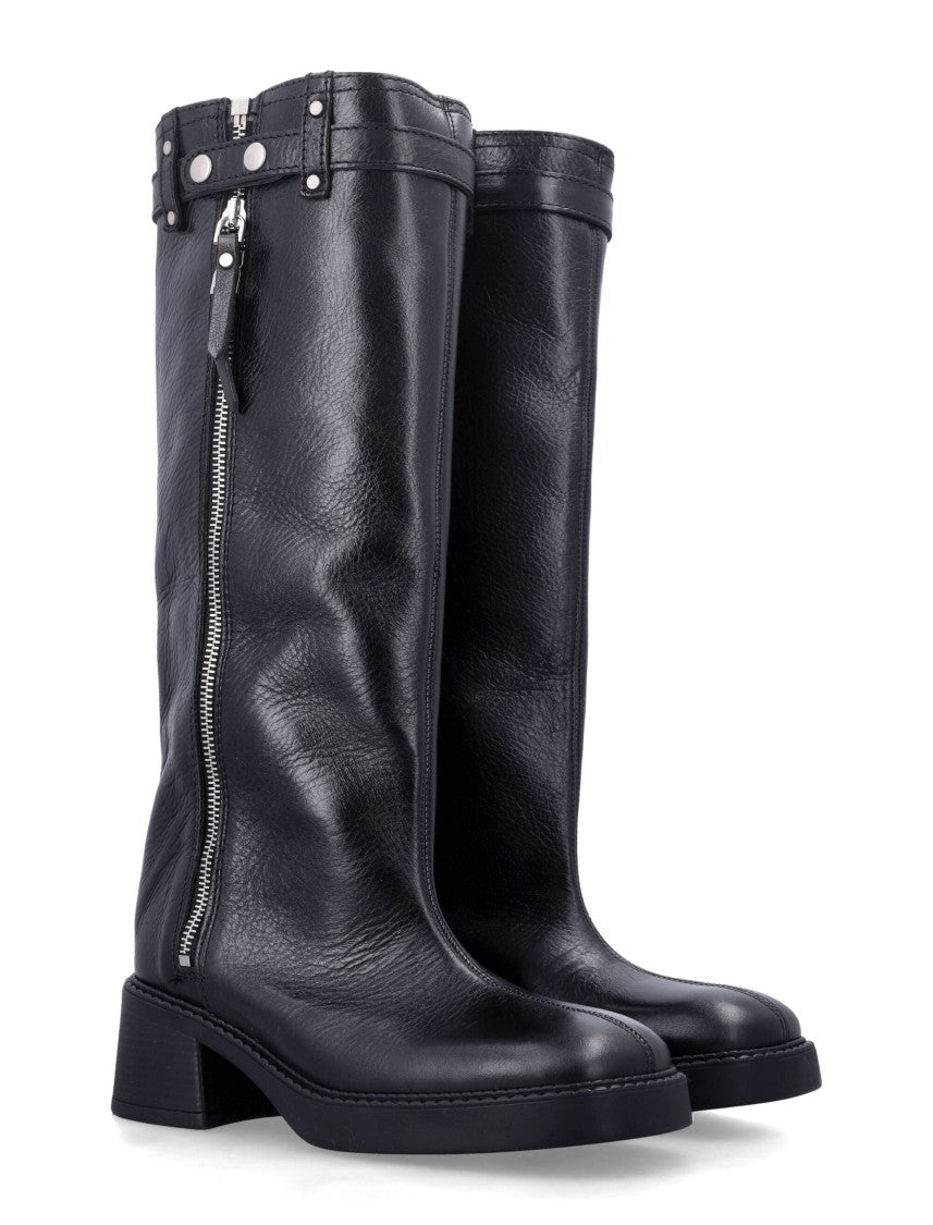 Miista Izolda Gradient-Finish Leather Mid-Calf Boots