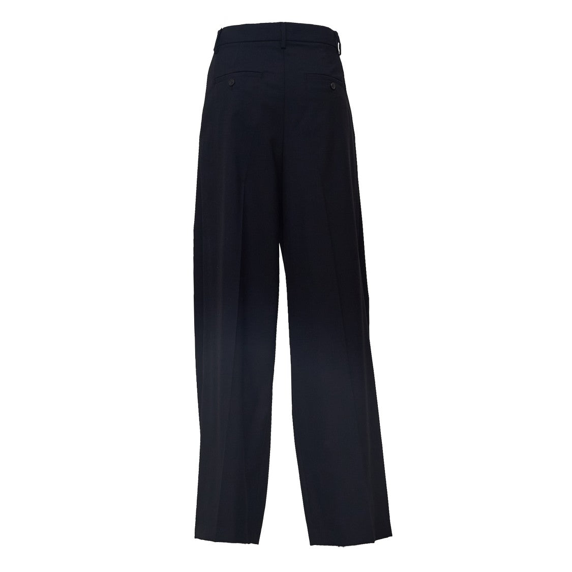 Max Mara High-Waisted Double-Pleat Pure Wool Wide-Leg Pants