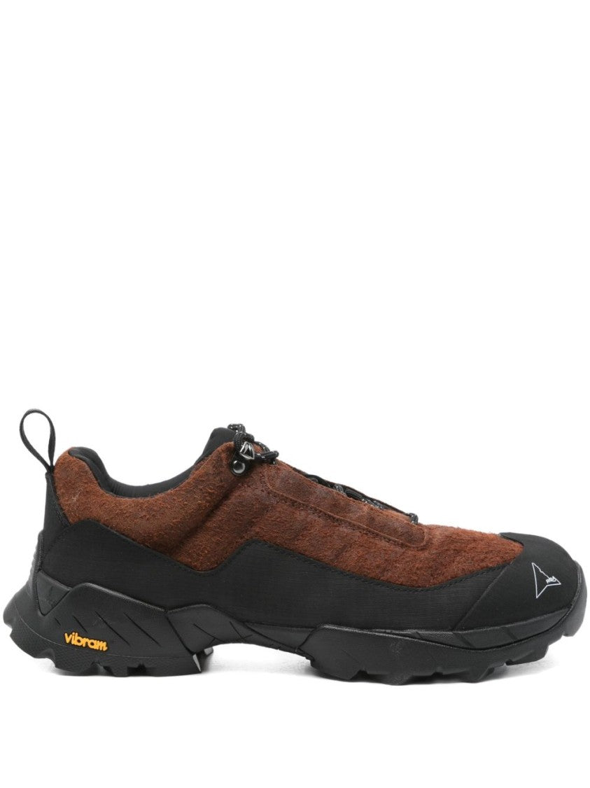 Roa Rugged Brown Flat Shoes With Textured Upper