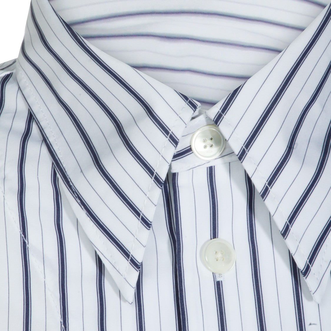 Ami Paris White Cotton Short Sleeves Casual Shirt