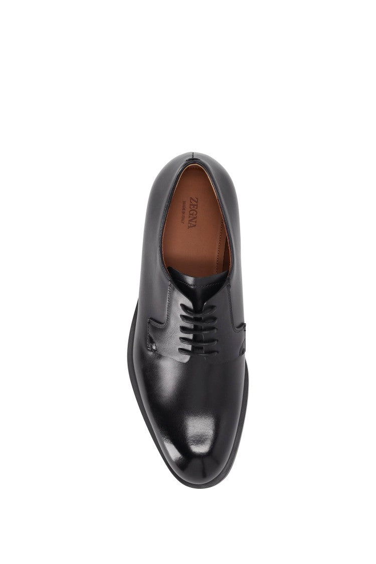 Zegna Calf Leather Derby Shoes
