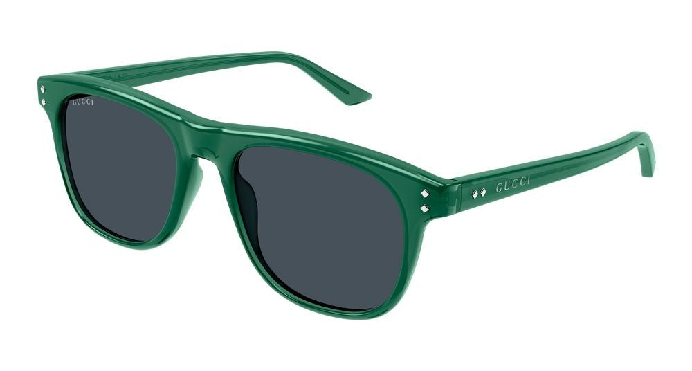 Gucci Green Diamond Accents Oversized Round Square Sunglasses