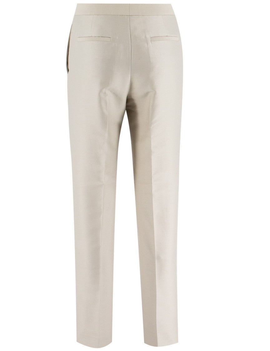Fabiana Filippi High-Waisted Cotton And Silk Blend Trousers