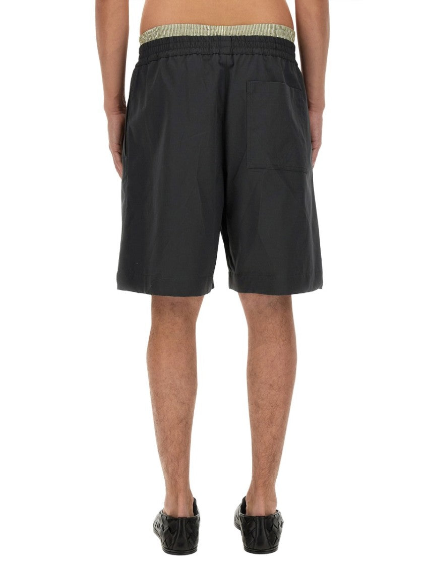 Bottega Veneta Mid-Thigh Length Cotton Shorts With Classic Cut