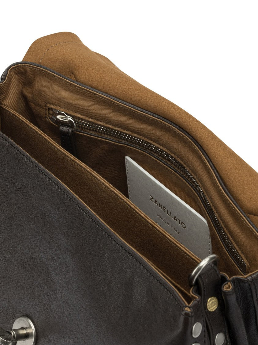 Zanellato Structured Leather Handbag With Silver-Tone Hardware
