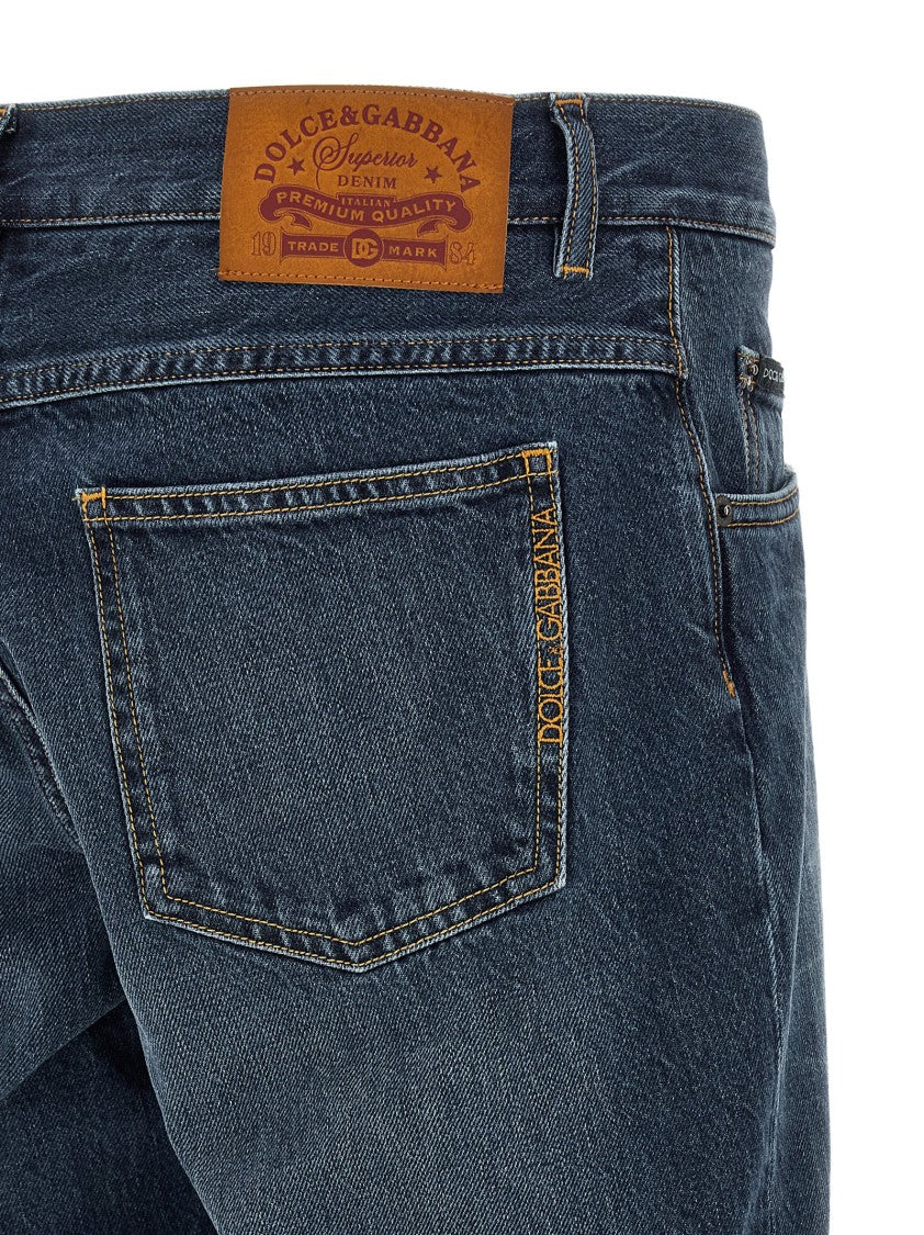 Dolce & Gabbana Stonewashed Denim Jeans
