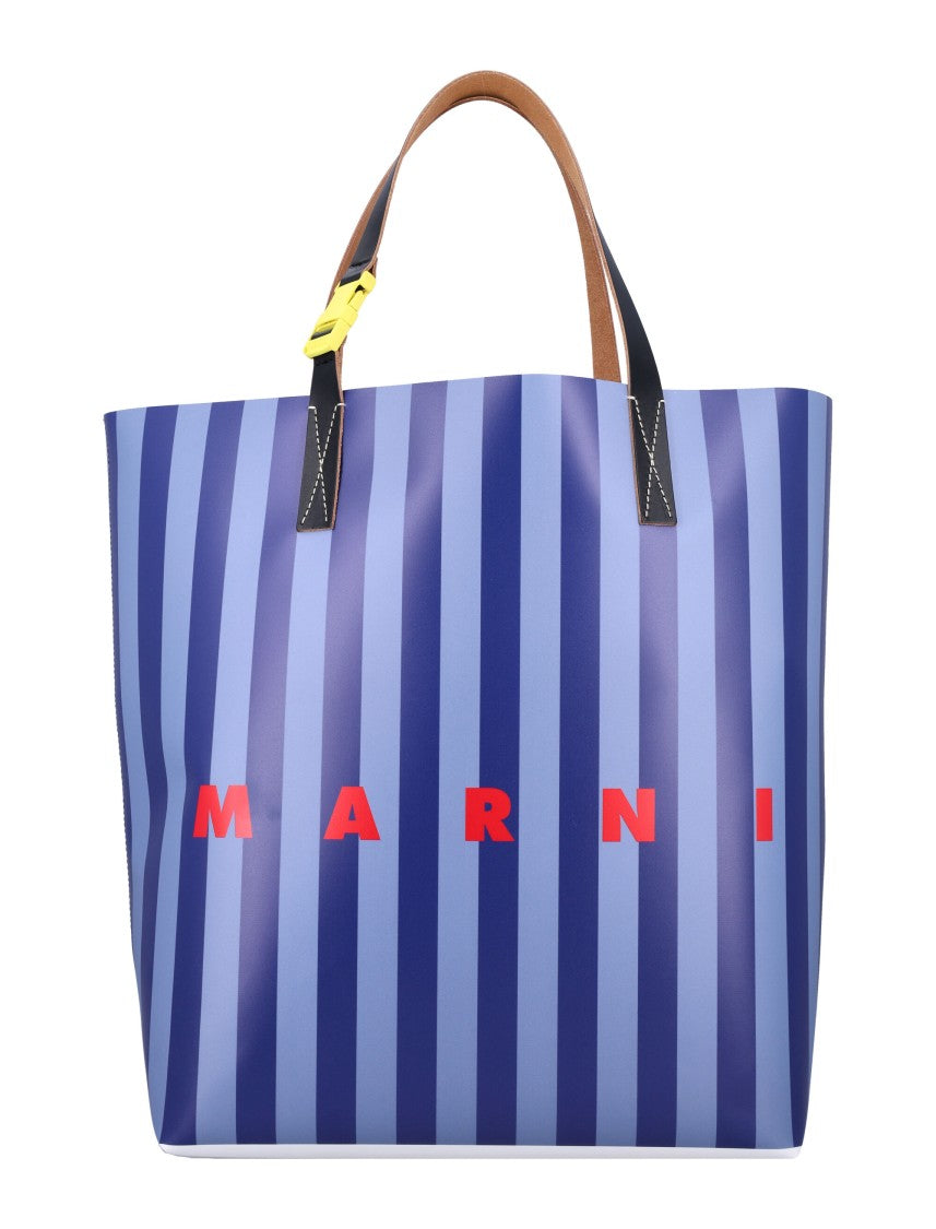 Marni Bold Striped Tribeca Shopping Bag