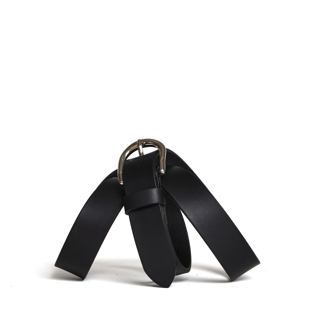 Isabel Marant Narrow Black Bovine Leather Belt