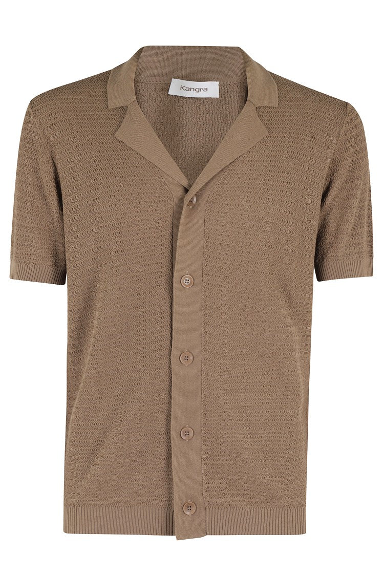 Kangra Short-Sleeved Shirt With Arabesque Textured Fabric