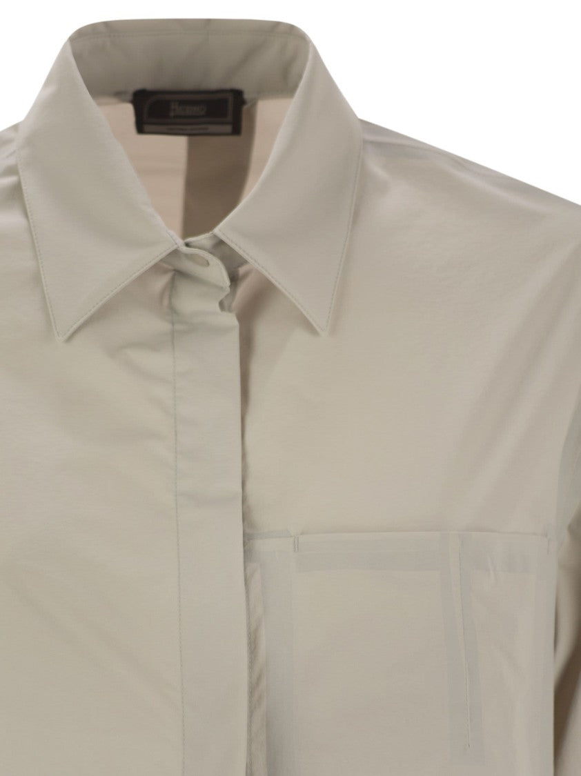 Herno Technical Stretch Fabric Relaxed Fit Shirt