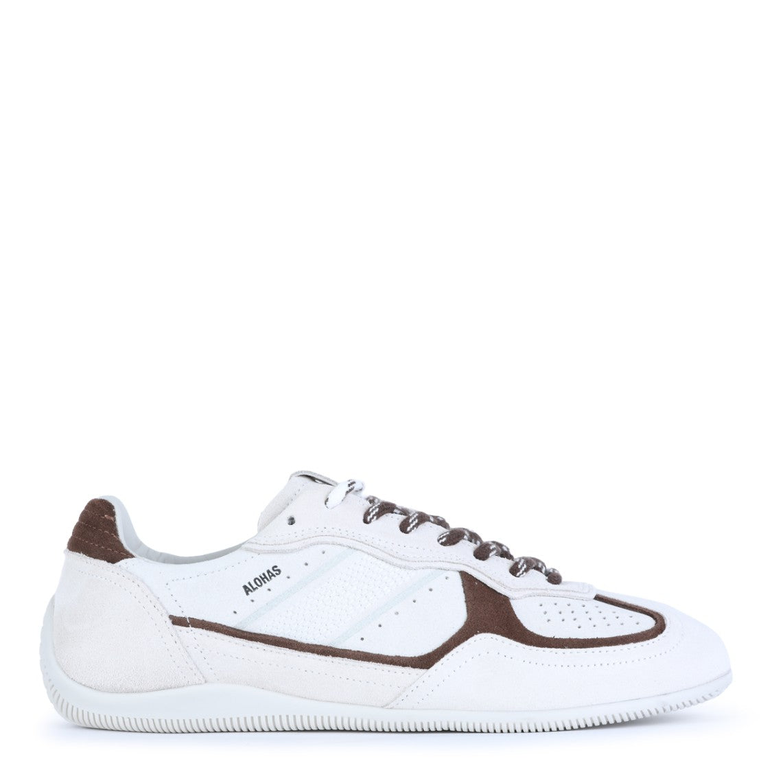 Alohas White Perforated Contrast Inserts Sneakers