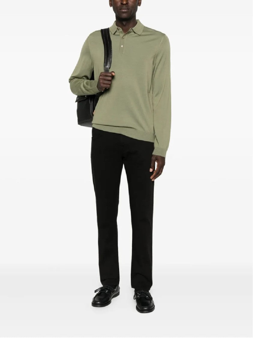 Hugo Boss Long-Sleeve Polo Shirt With Classic Collar